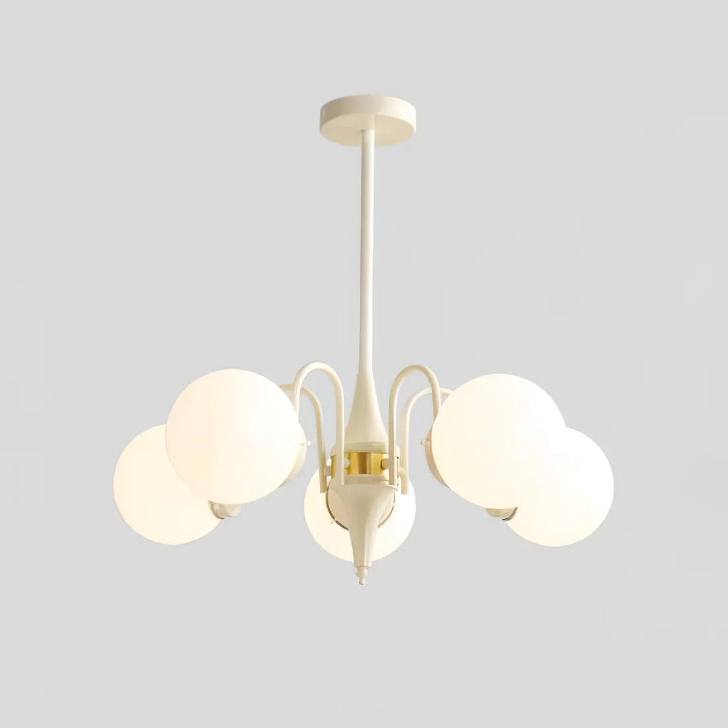 Valentina Lustre Français LED Blanc Crème Métal Salon - Neutralighting