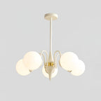 Valentina Lustre Français LED Blanc Crème Métal Salon - Neutralighting