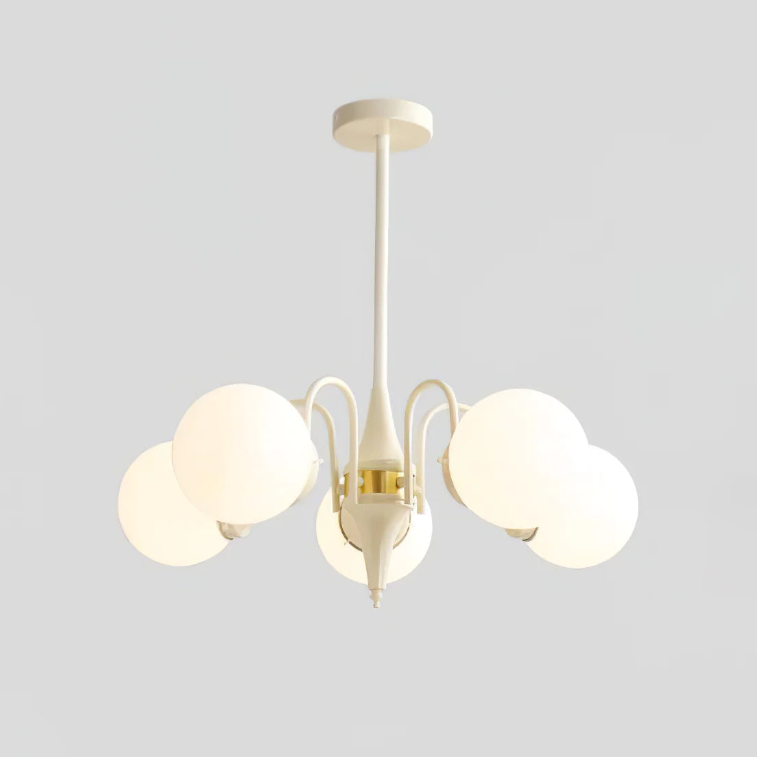 Valentina Lustre Français LED Blanc Crème Métal Salon - Neutralighting
