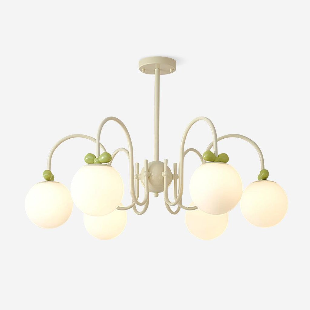Cherry Lustre Globe Dépoli Branches Crème - Neutralighting