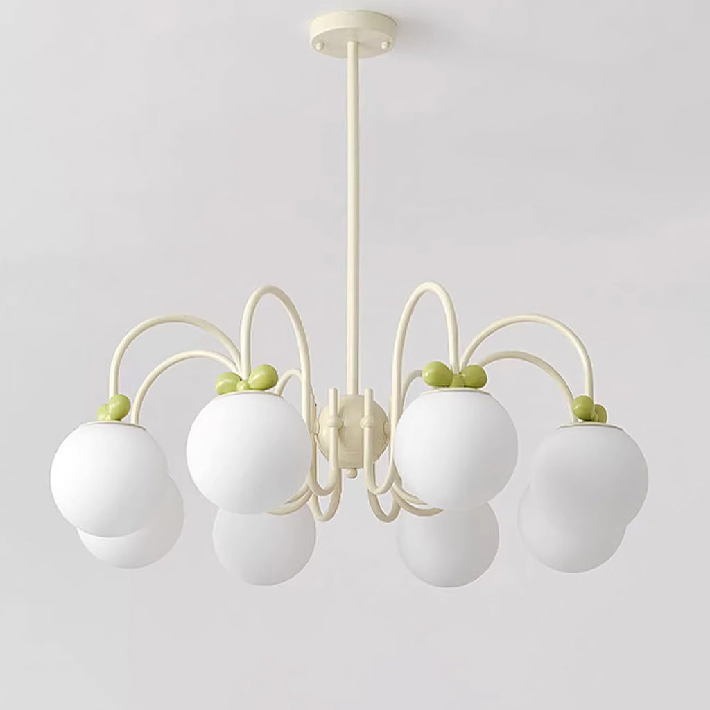 Cherry Lustre Globe Dépoli Branches Crème - Neutralighting