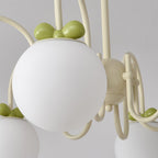 Cherry Lustre Globe Dépoli Branches Crème - Neutralighting