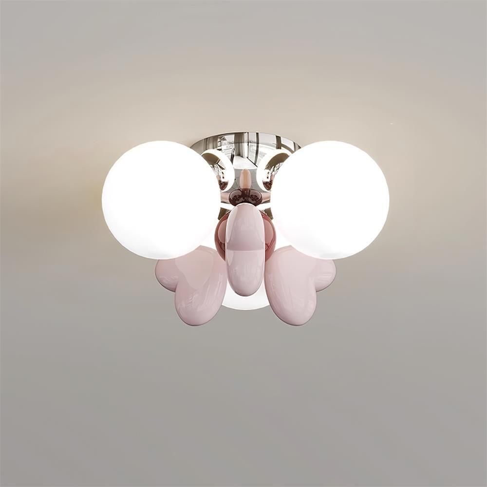 Nica Plafonnier Crème Globe Groupe Moderne Chambre - Neutralighting