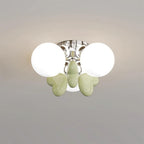 Nica Plafonnier Crème Globe Groupe Moderne Chambre - Neutralighting