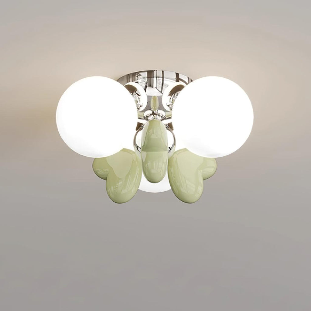 Nica Plafonnier Crème Globe Groupe Moderne Chambre - Neutralighting