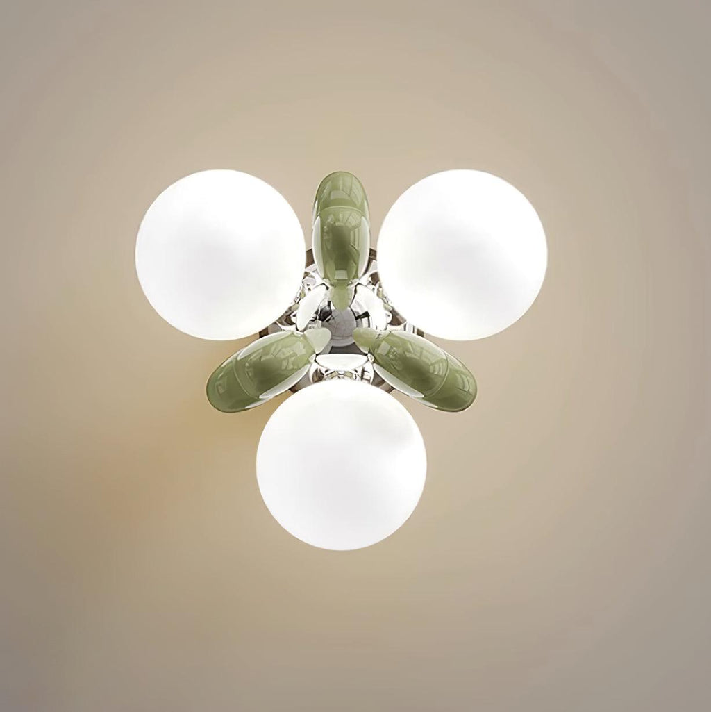 Nica Plafonnier Crème Globe Groupe Moderne Chambre - Neutralighting