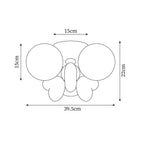 Nica Plafonnier Crème Globe Groupe Moderne Chambre - Neutralighting