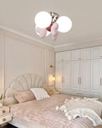 Nica Plafonnier Crème Globe Groupe Moderne Chambre - Neutralighting