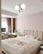 Nica Plafonnier Crème Globe Groupe Moderne Chambre - Neutralighting