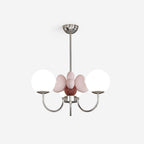 Nica Lustre Pétales en Porcelaine Rose Globes Dépoli - Neutralighting