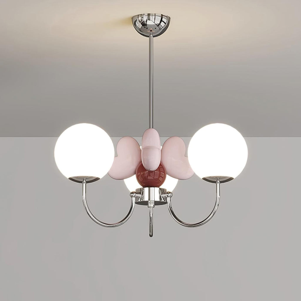 Nica Lustre Pétales en Porcelaine Rose Globes Dépoli - Neutralighting