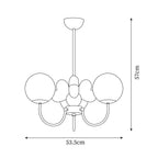 Nica Lustre Pétales en Porcelaine Rose Globes Dépoli - Neutralighting