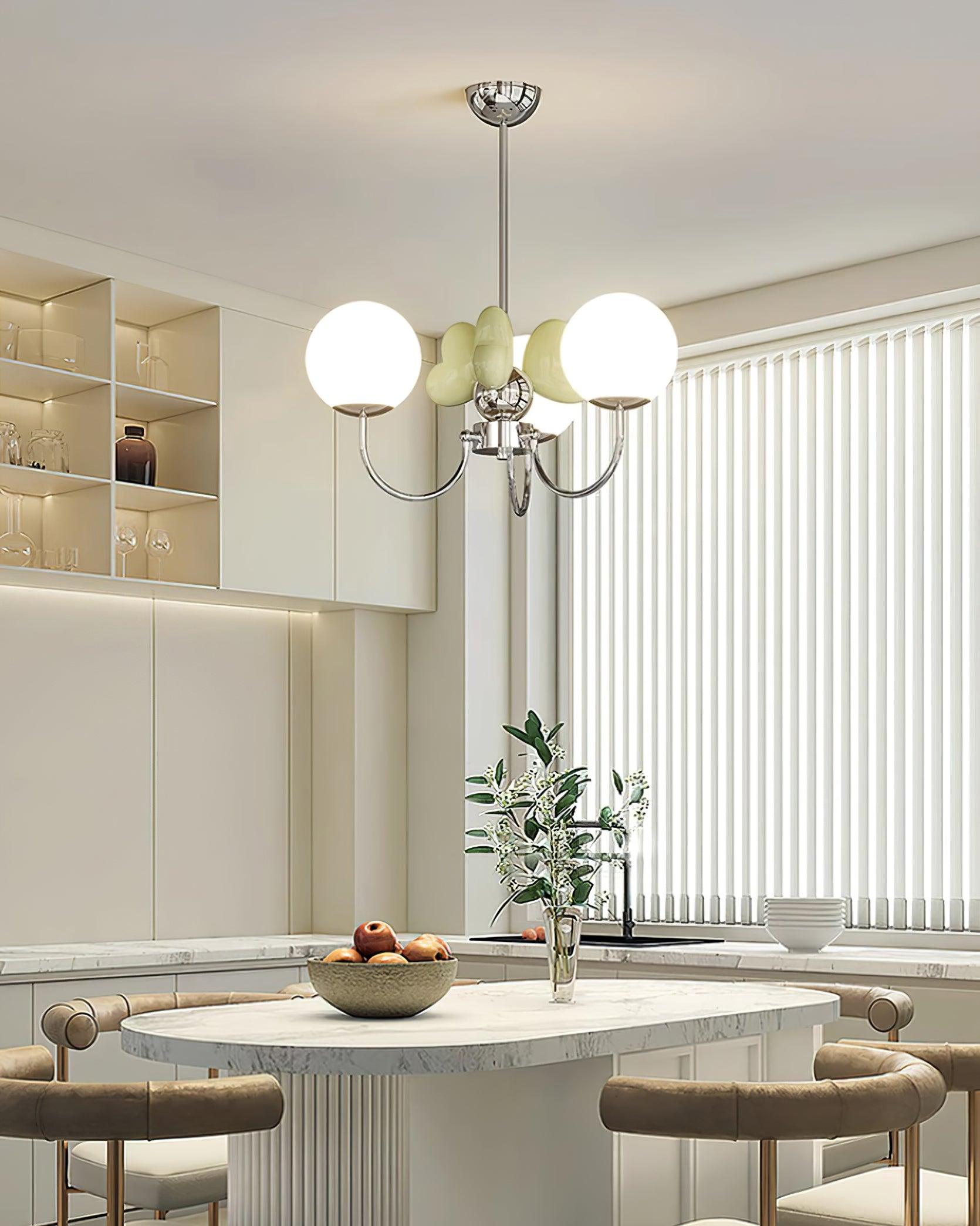 Nica Lustre Pétales en Porcelaine Rose Globes Dépoli - Neutralighting