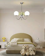 Nica Lustre Pétales en Porcelaine Rose Globes Dépoli - Neutralighting