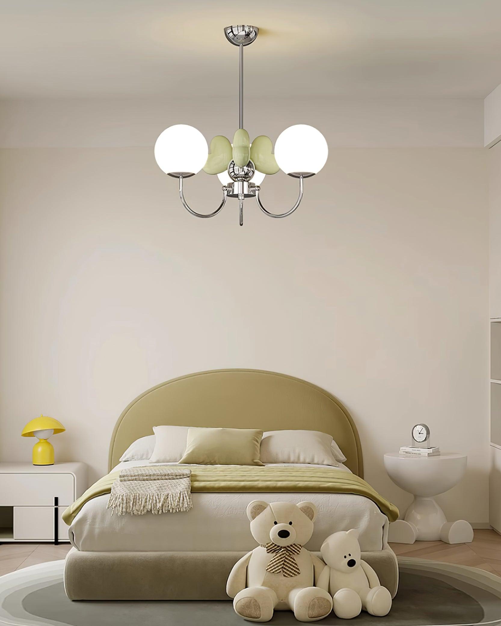 Nica Lustre Pétales en Porcelaine Rose Globes Dépoli - Neutralighting