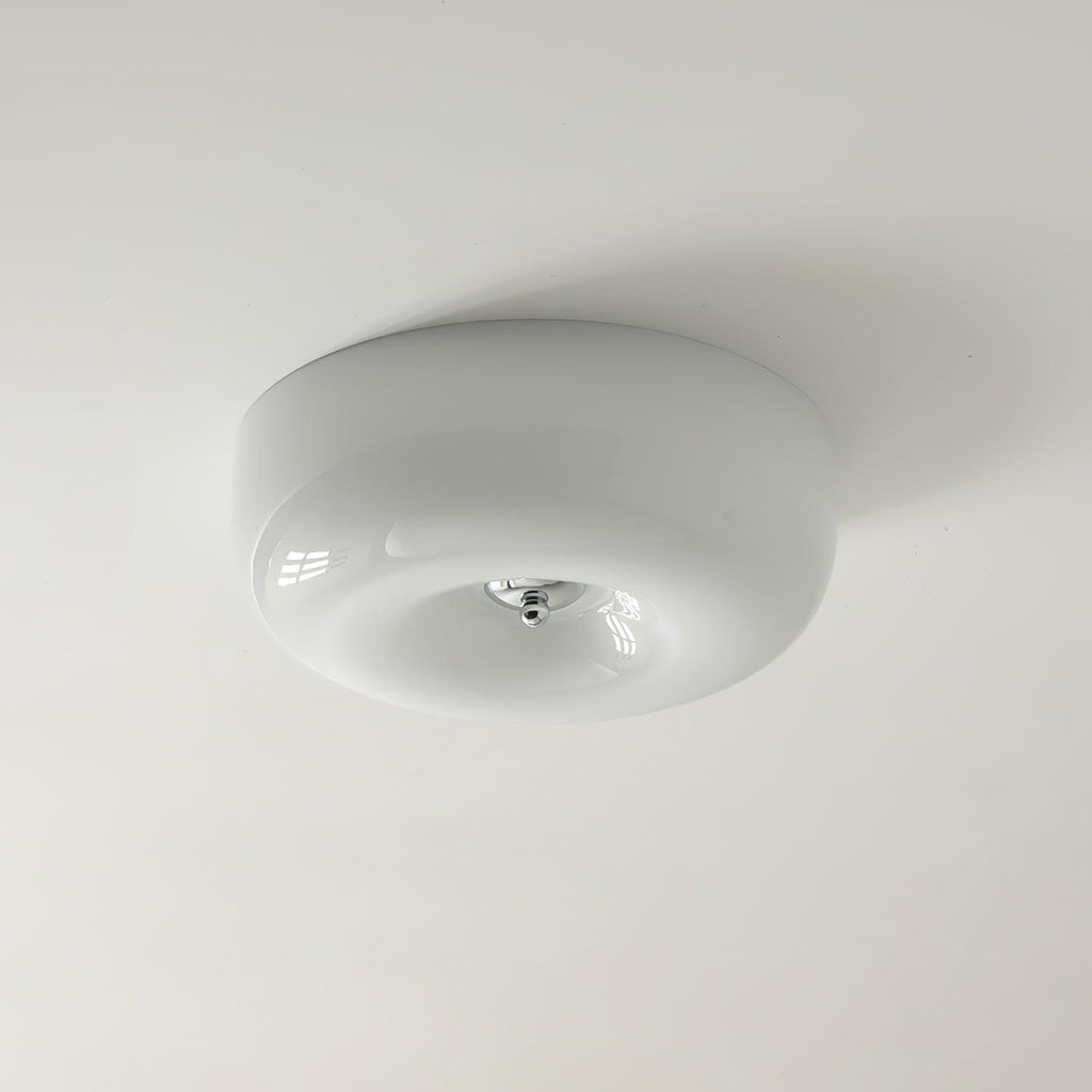 Solara Chandelier Crème Pudding avec Verre Soufflé - Neutralighting