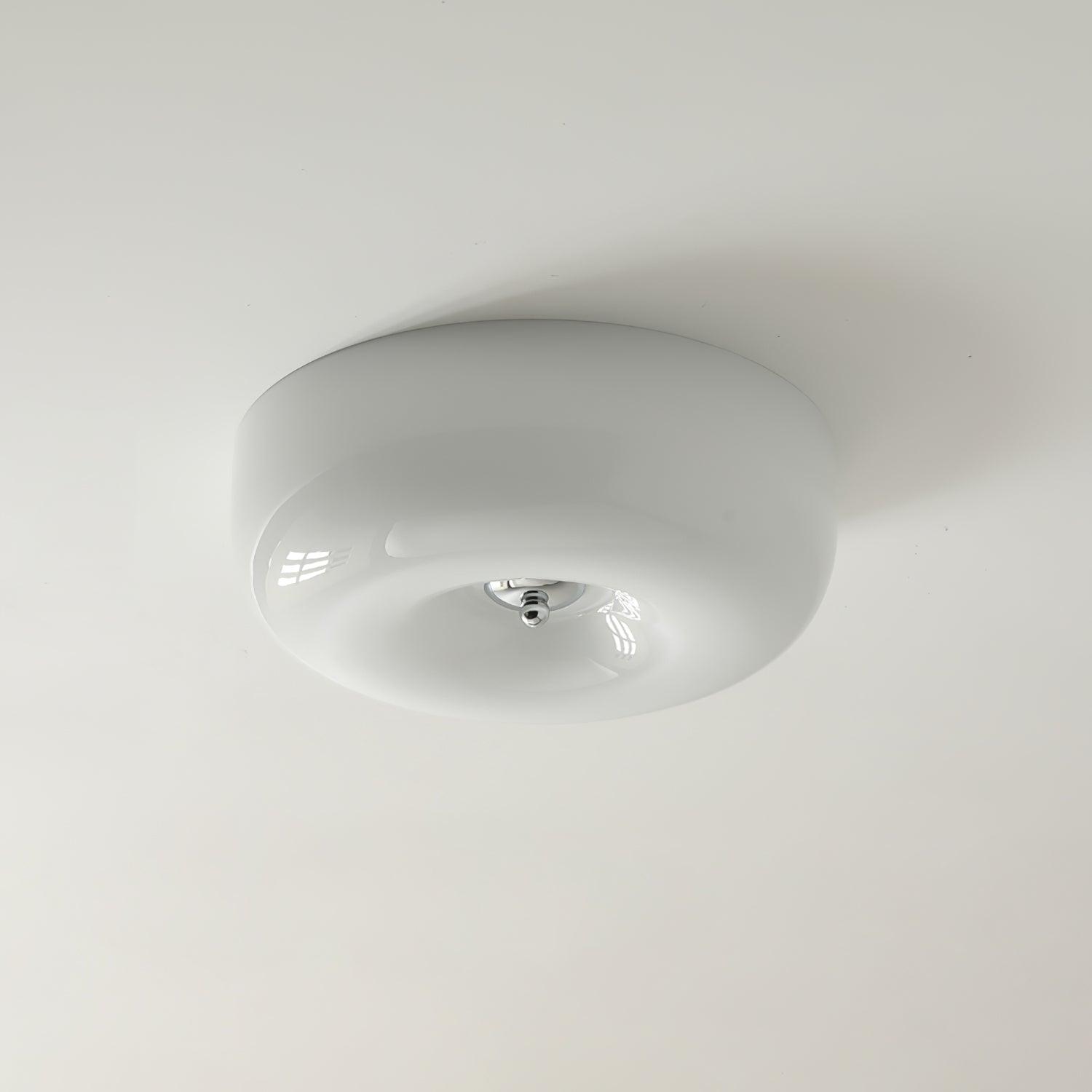 Solara Chandelier Crème Pudding avec Verre Soufflé - Neutralighting