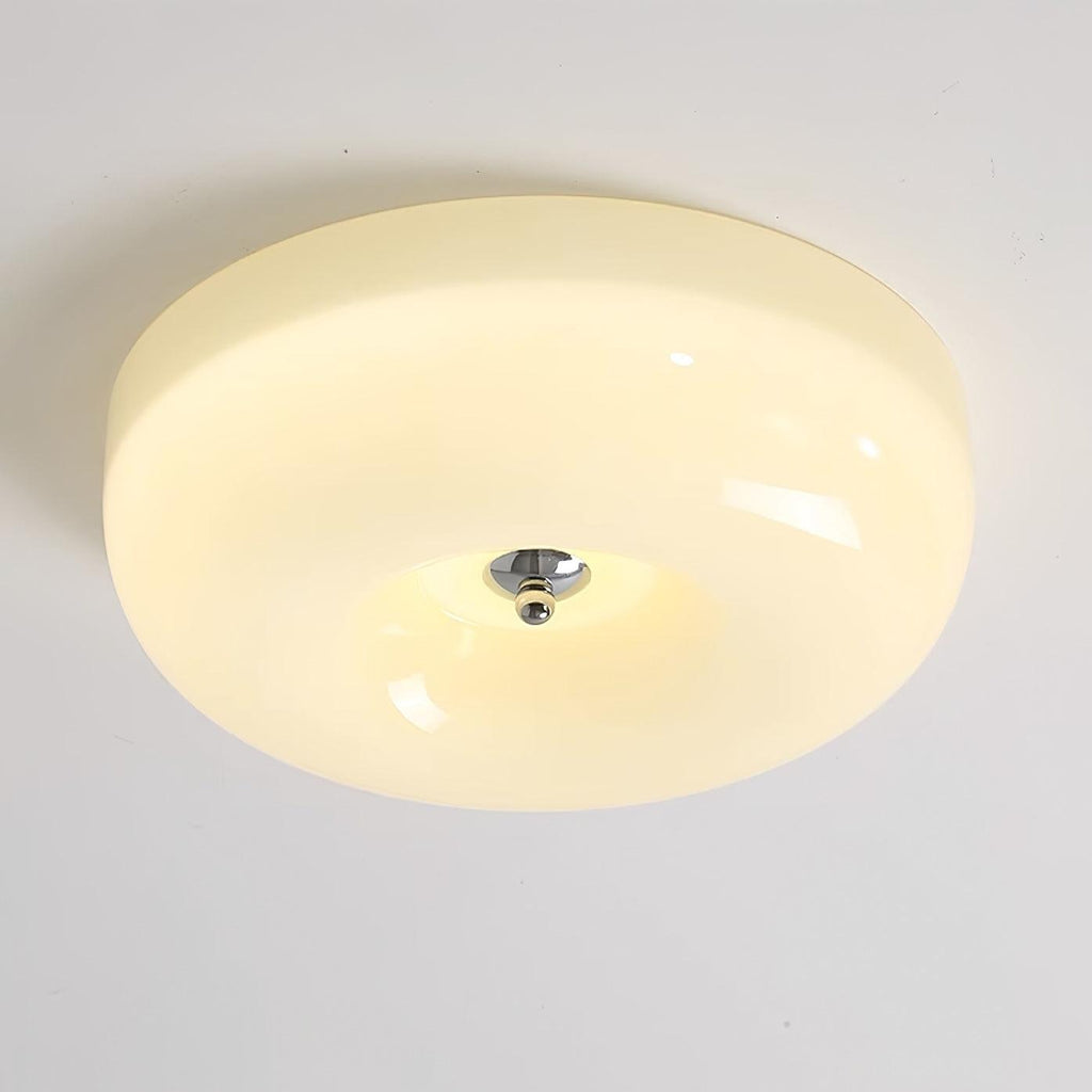 Solara Chandelier Crème Pudding avec Verre Soufflé - Neutralighting