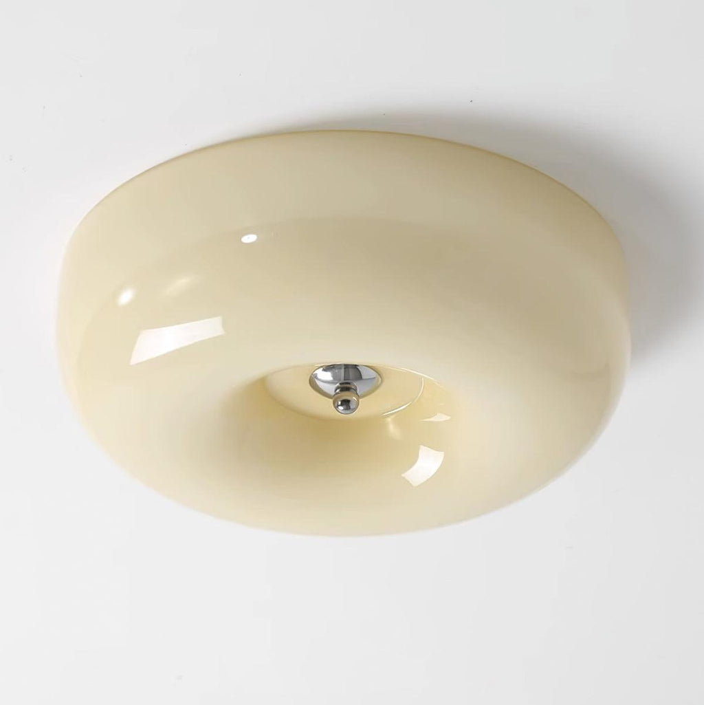 Solara Chandelier Crème Pudding avec Verre Soufflé - Neutralighting