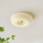 Solara Chandelier Crème Pudding avec Verre Soufflé - Neutralighting