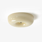 Solara Chandelier Crème Pudding avec Verre Soufflé - Neutralighting