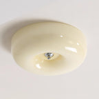 Solara Chandelier Crème Pudding avec Verre Soufflé - Neutralighting