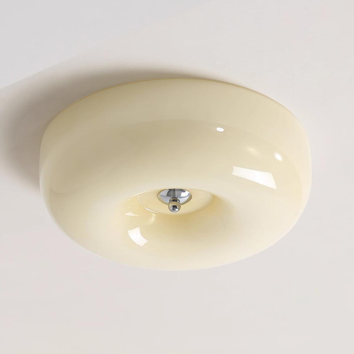 Solara Chandelier Crème Pudding avec Verre Soufflé - Neutralighting
