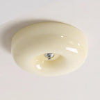 Solara Chandelier Crème Pudding avec Verre Soufflé - Neutralighting