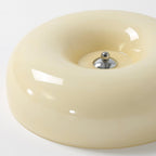 Solara Chandelier Crème Pudding avec Verre Soufflé - Neutralighting