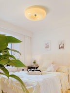 Solara Chandelier Crème Pudding avec Verre Soufflé - Neutralighting