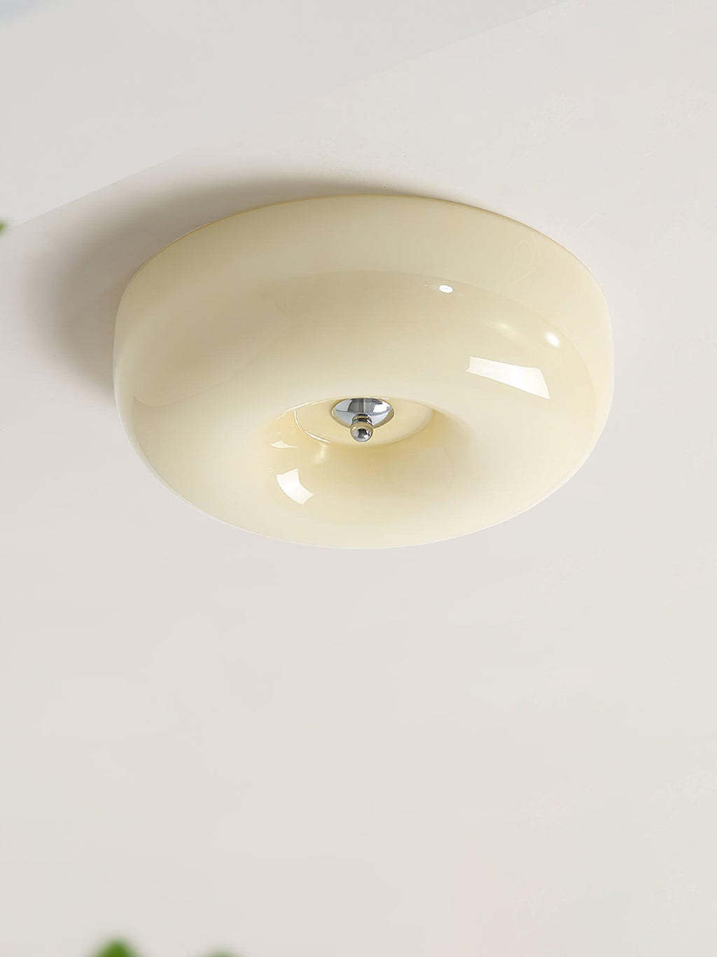 Solara Chandelier Crème Pudding avec Verre Soufflé - Neutralighting
