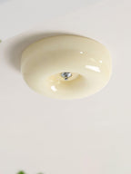 Solara Chandelier Crème Pudding avec Verre Soufflé - Neutralighting