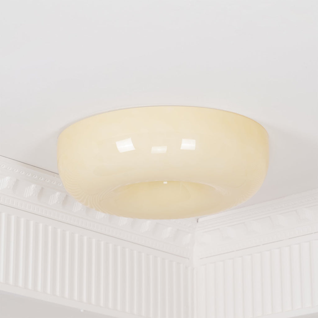 Solara Chandelier Crème Pudding avec Verre Soufflé - Neutralighting