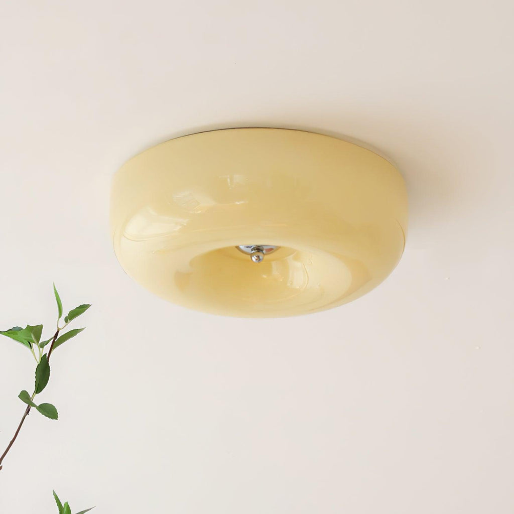 Solara Chandelier Crème Pudding avec Verre Soufflé - Neutralighting