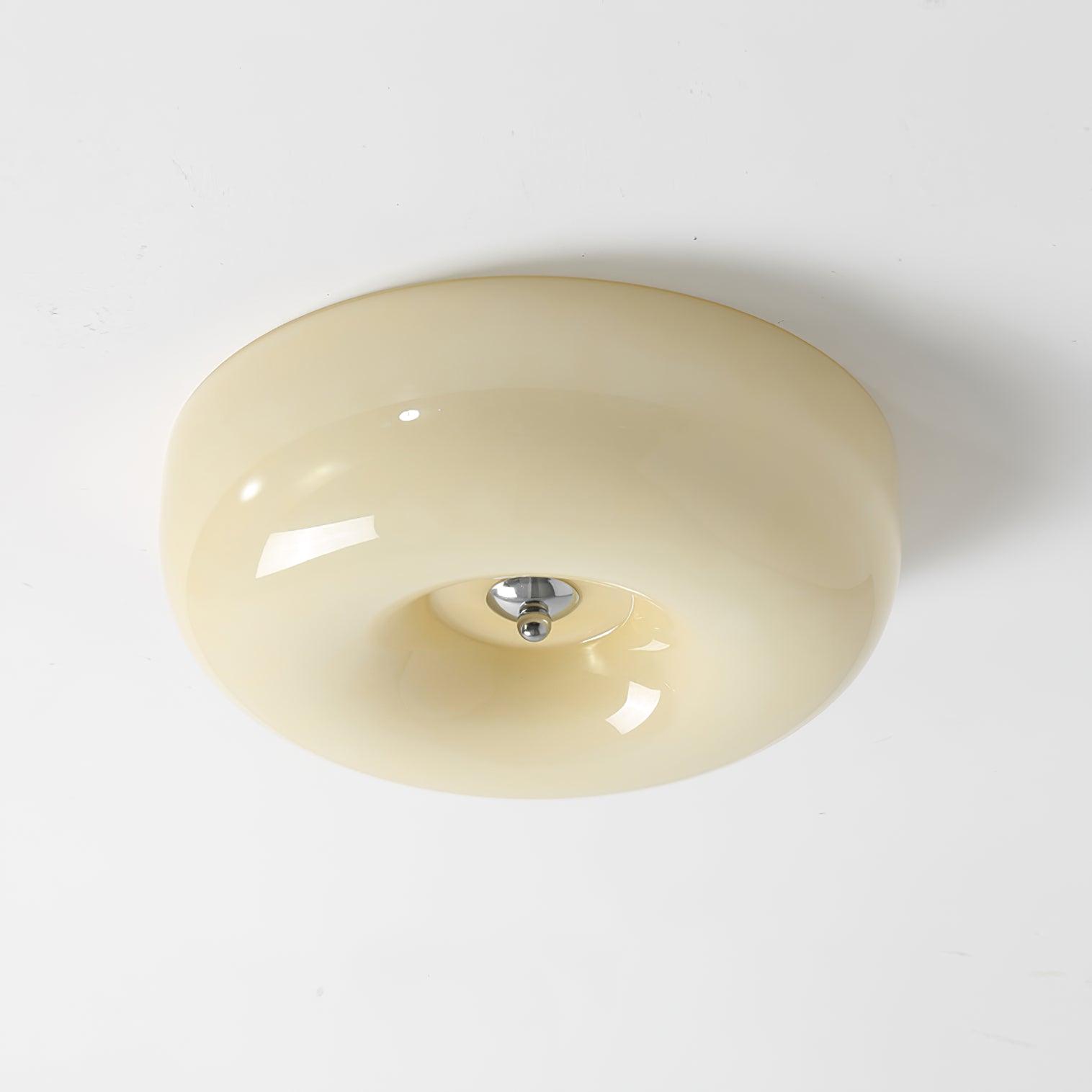 Solara Chandelier Crème Pudding avec Verre Soufflé - Neutralighting