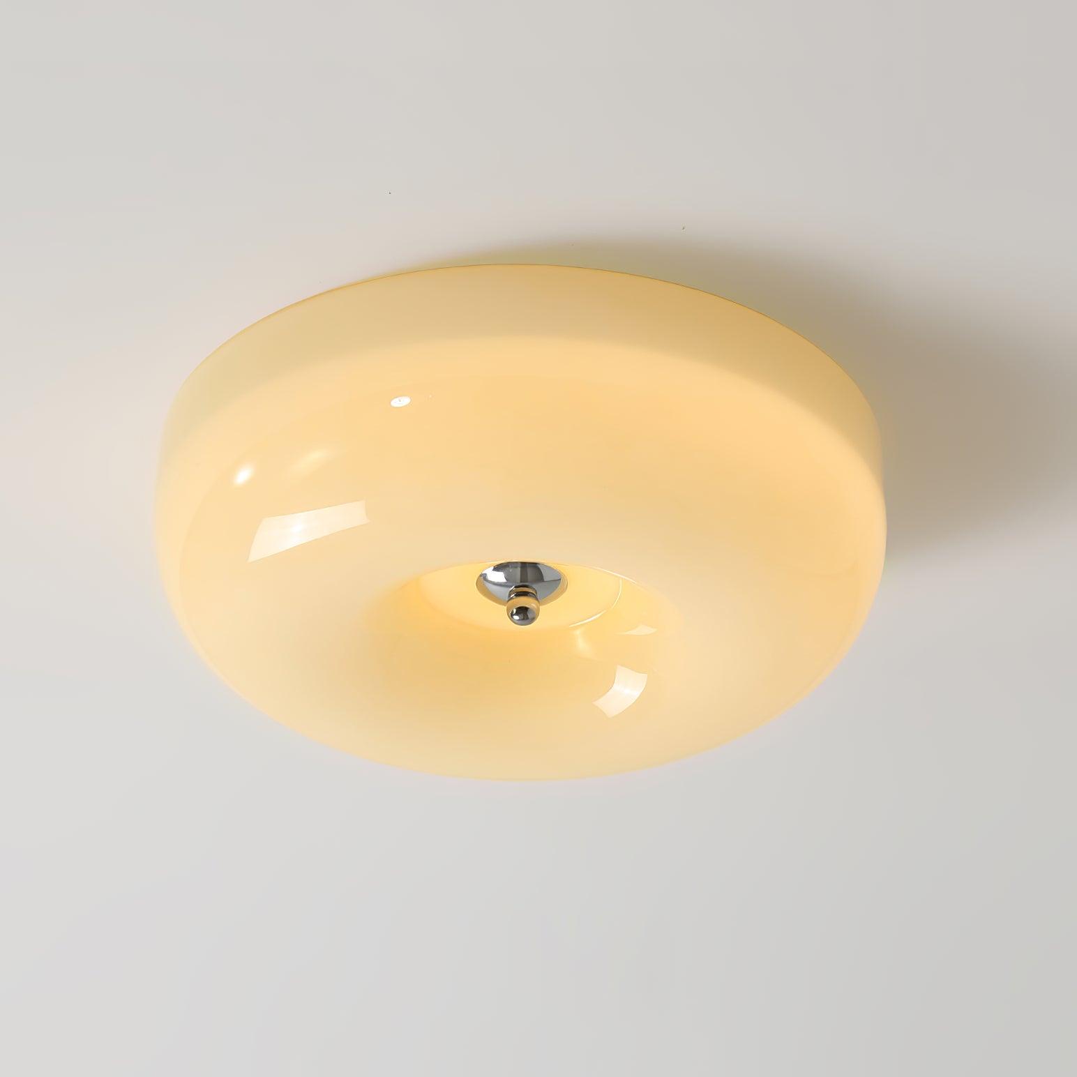 Solara Chandelier Crème Pudding avec Verre Soufflé - Neutralighting