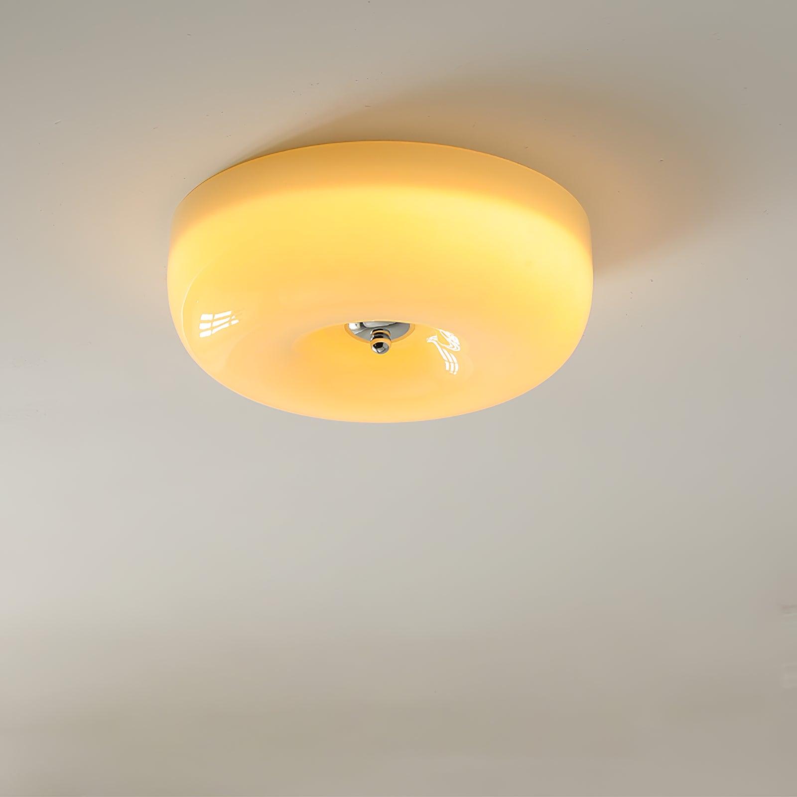 Solara Chandelier Crème Pudding avec Verre Soufflé - Neutralighting