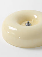 Solara Chandelier Crème Pudding avec Verre Soufflé - Neutralighting