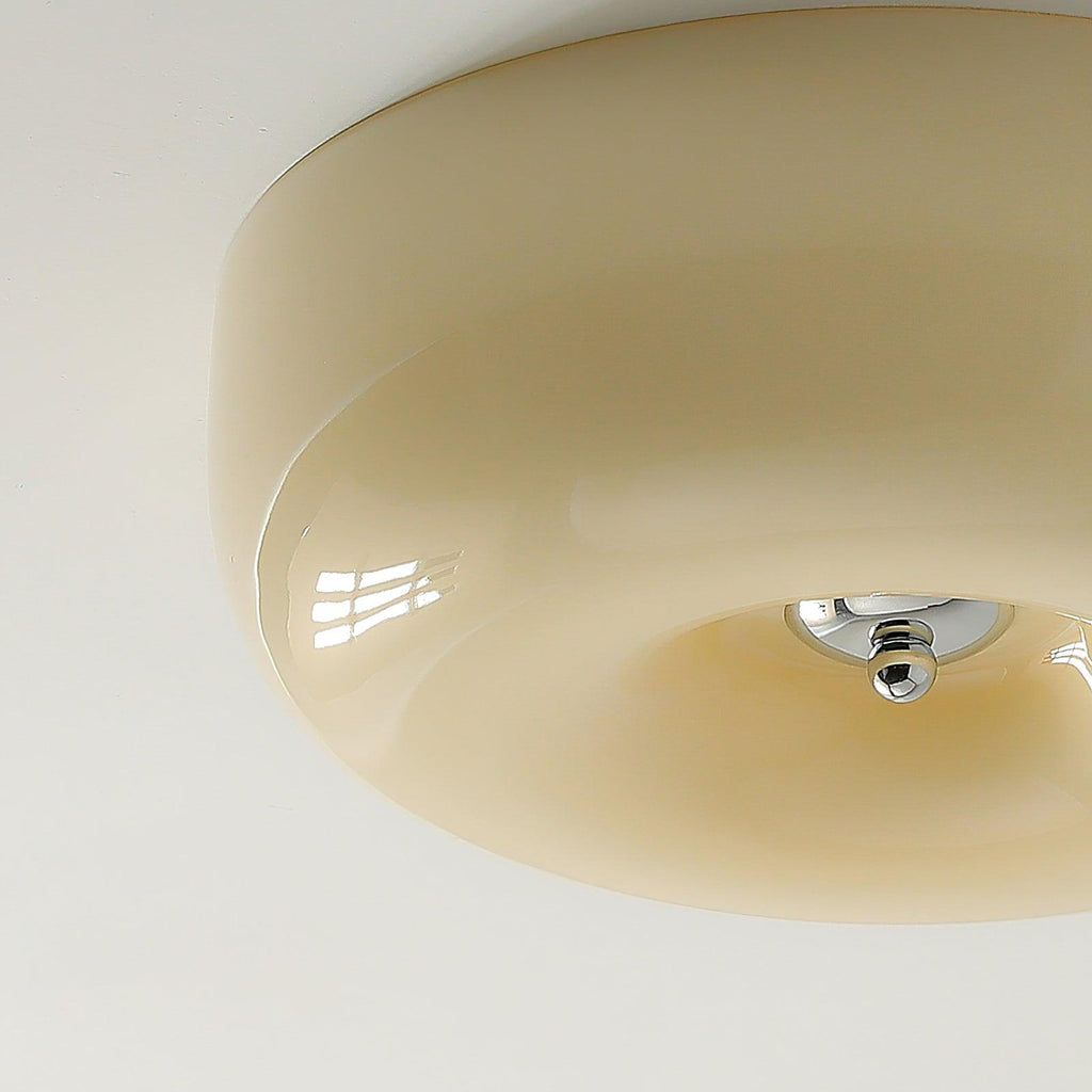 Solara Chandelier Crème Pudding avec Verre Soufflé - Neutralighting