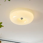 Solara Chandelier Crème Pudding avec Verre Soufflé - Neutralighting