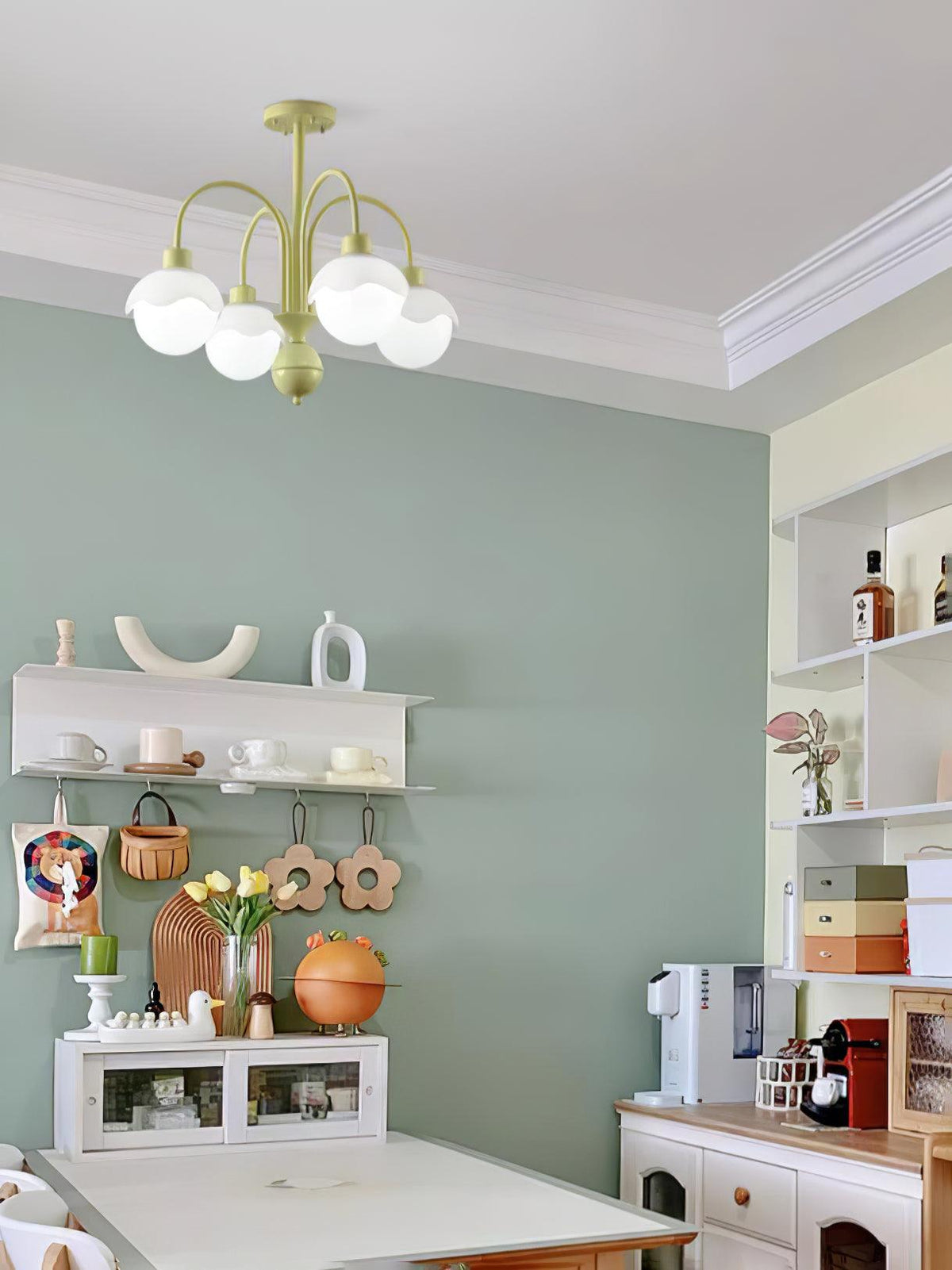 Lustra Chandelier Lychee Matcha Crème à Bras - Neutralighting