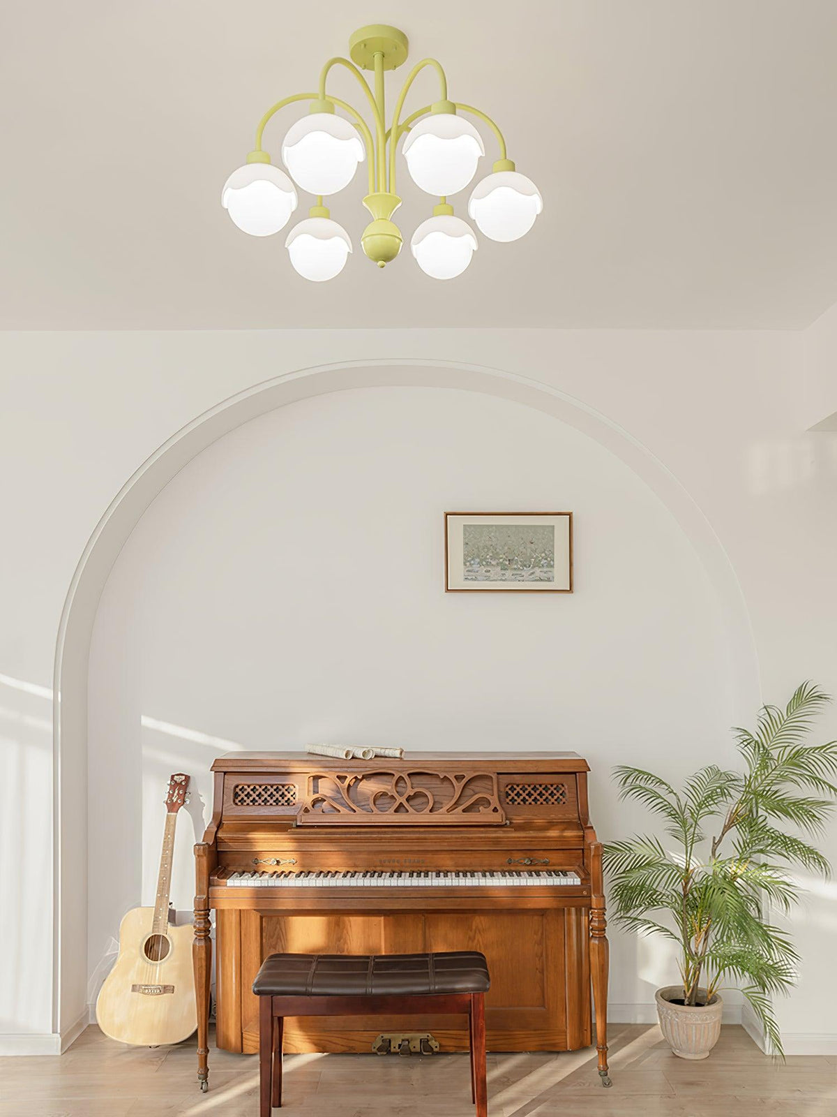 Lustra Chandelier Lychee Matcha Crème à Bras - Neutralighting