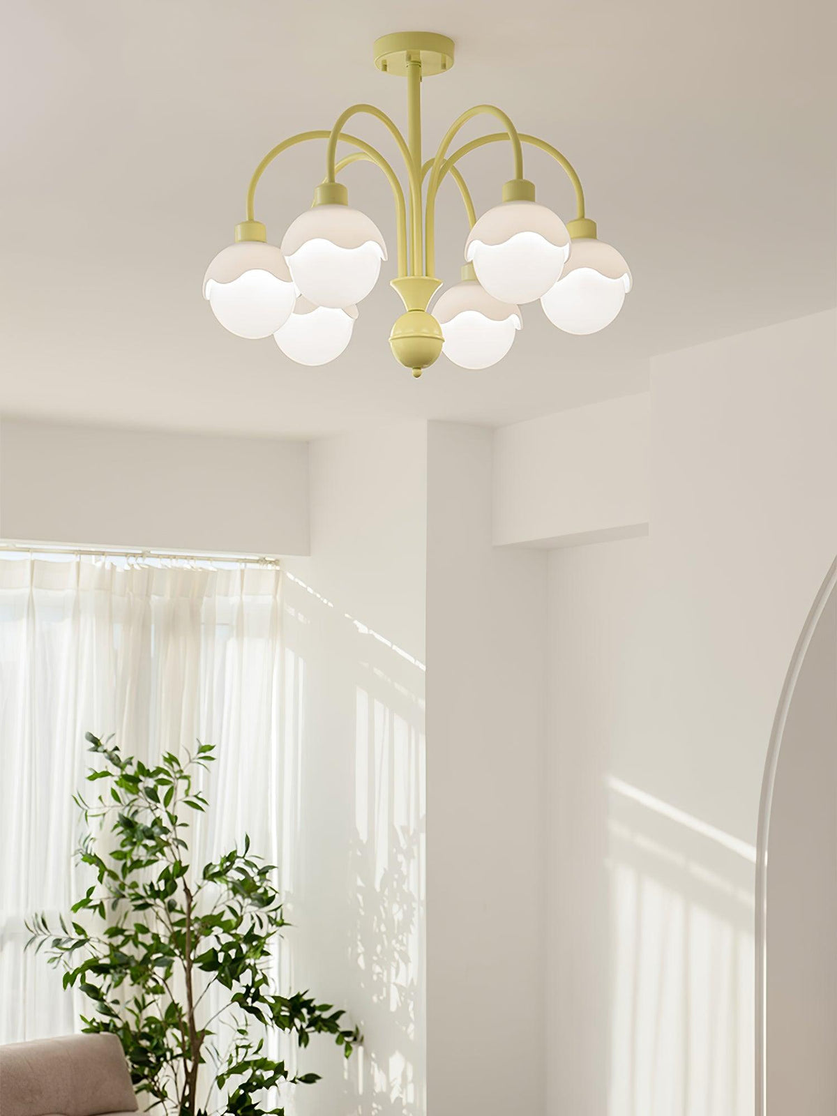 Lustra Chandelier Lychee Matcha Crème à Bras - Neutralighting