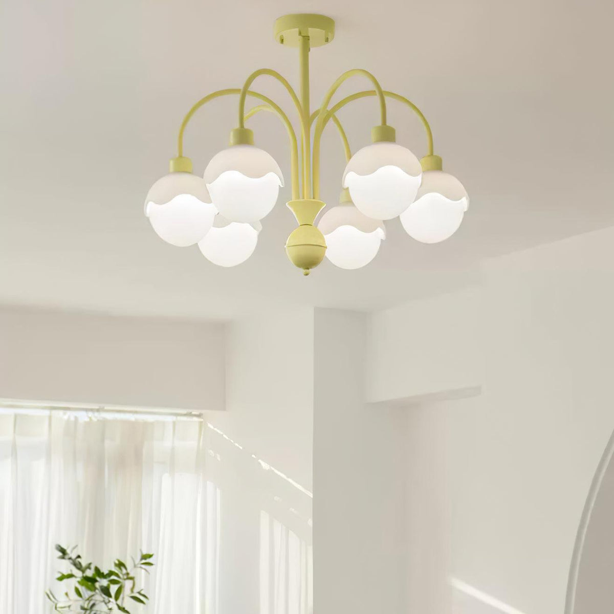Lustra Chandelier Lychee Matcha Crème à Bras - Neutralighting