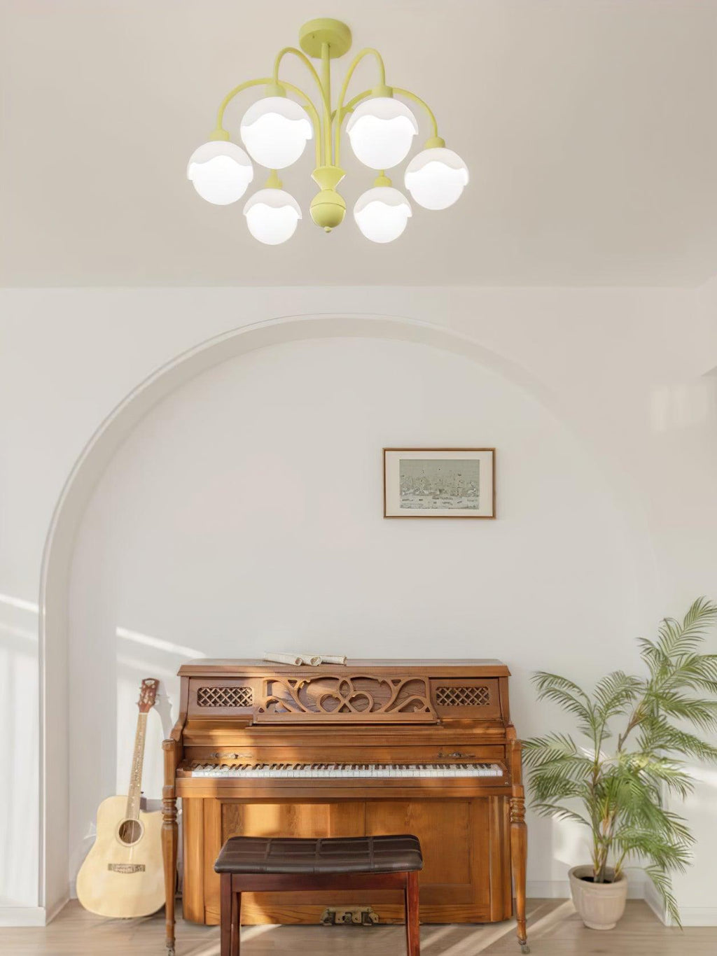 Lustra Chandelier Lychee Matcha Crème à Bras - Neutralighting