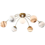 Moderne Plafonnier Boule Moderne, Verre/Métal, Doré, Salon - Neutralighting