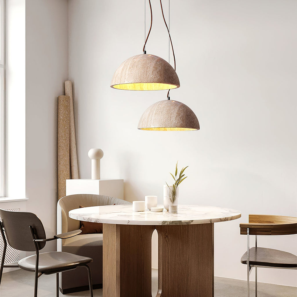 Avdoraris Suspension en Travertin Forme de Dôme - Neutralighting