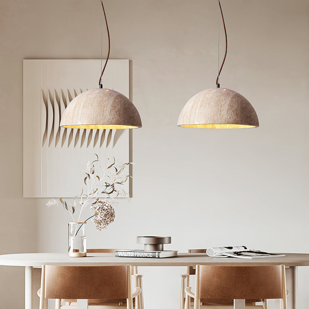 Avdoraris Suspension en Travertin Forme de Dôme - Neutralighting