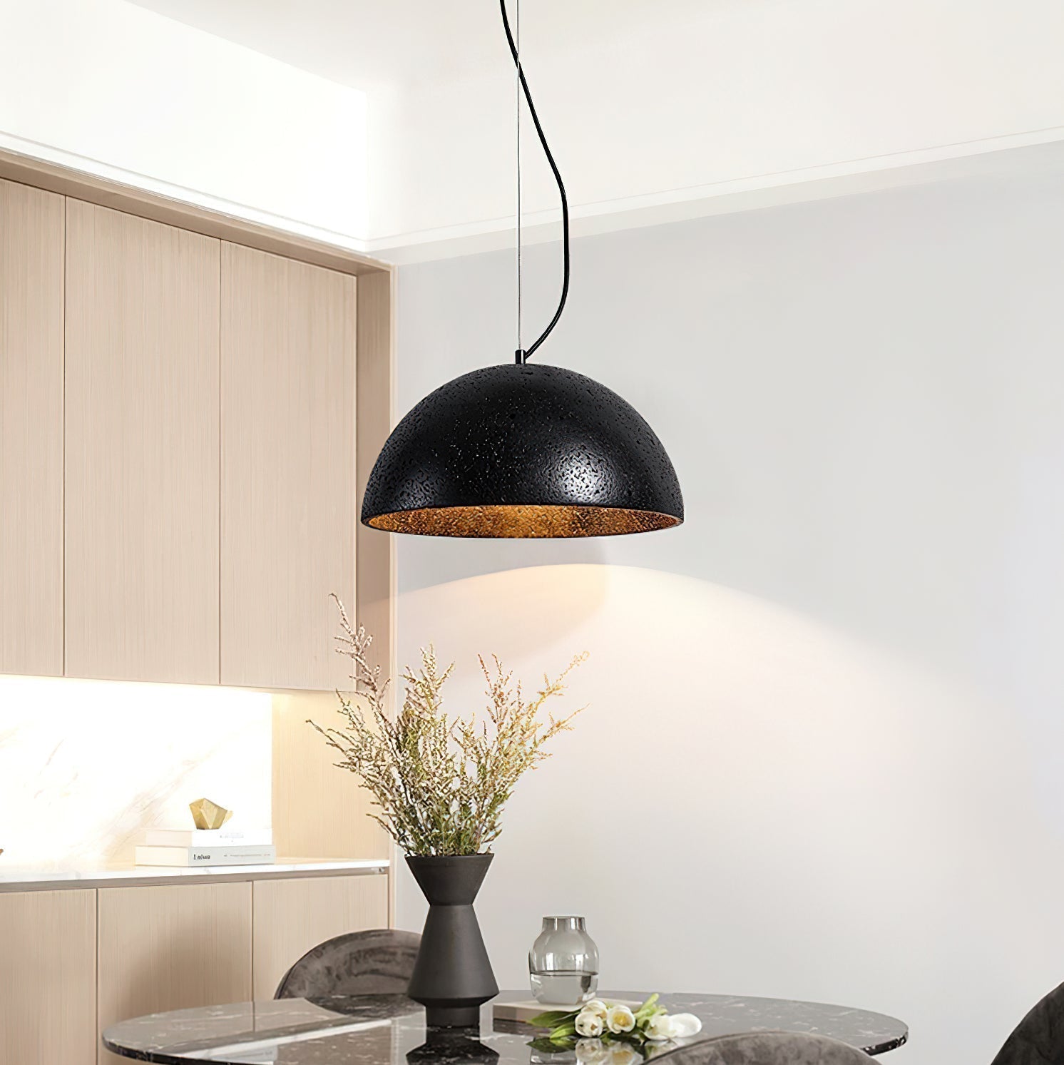 Avdoraris Suspension en Travertin Forme de Dôme - Neutralighting