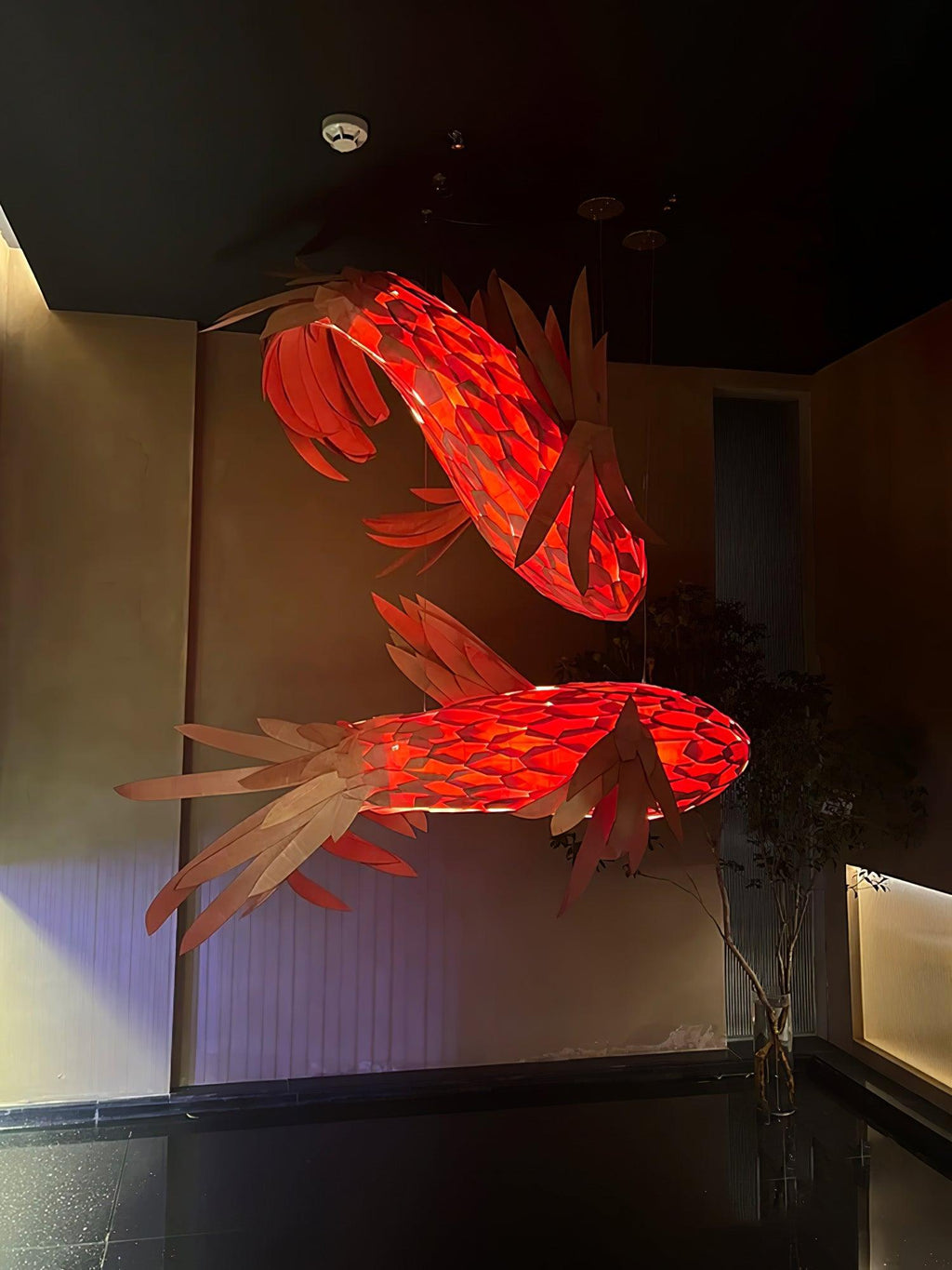 Vamararae Suspension Koi tourbillon cramoisi - Neutralighting